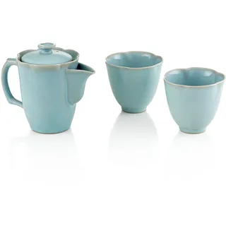 TEA SOUL B6021247 Set Mit Teekanne Und 2 Bechern, blau