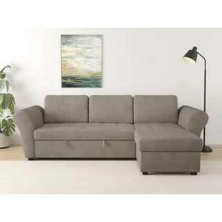 trends by hg »Lasse L-Form, B: 259 cm« mit Bettfunktion & Bettkasten