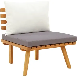 The Living Store Gartenstuhl mit Kissen Massivholz Akazie - Braun