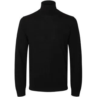 Selected Homme Herren Slhtray Knit Merino Roll Neck Noos Pullover, Schwarz, XXL EU