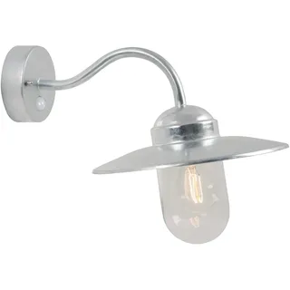 Nordlux Außenwandleuchte Glas Metall 27,0 cm E27 inkl. Bewegungsmelder silber
