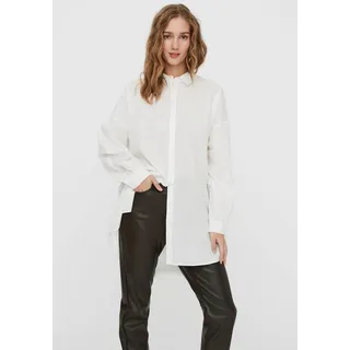 Vero Moda Vmbina L/S Oversize Shirt Ga Noos Bluse, snow white,