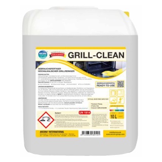 ARCORA GRILL-CLEAN, Grillreiniger, Gebrauchsfertiger hochalkalischer Backofenreiniger für starke Verschmutzungen, 10 Liter - Kanister