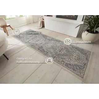 HANSE HOME Orken beige (creme,grau), B:80cm H:8mm L:200cm, Polypropylen (PP), Teppiche, Teppich, Kurzflor, Vintage, Wohnzimmer, Schlafzimmer, Esszimmer