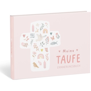 mintkind® Taufbuch "Meine Taufe" I Taufgeschenke Jungen & für Mädchen | Patenkind Geschenk zur Taufe, Taufbuch I Erinnerungsbuch zur Taufe | Patentante Geschenk Junge & Mädchen I Blumen Design