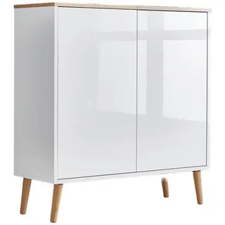 MID.YOU Kommode Mailand Typ 4 Weiß/Eiche