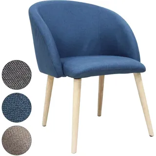 SVITA Polsterstuhl in blau rund - Esszimmerstuhl - Blau