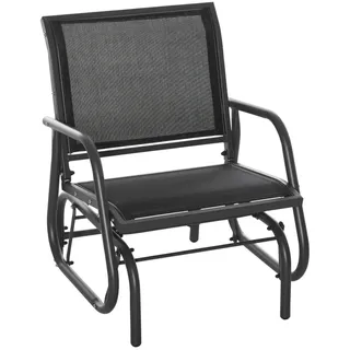 Outsunny Schaukelstuhl 66 x 75 x 85 cm schwarz