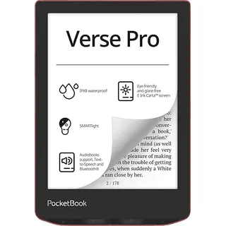PocketBook Verse Pro Color 2023 16 GB ohne Werbung Rot