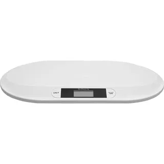Wiegewaage für Säuglinge, digitales Display, leichtes Design, WEISS