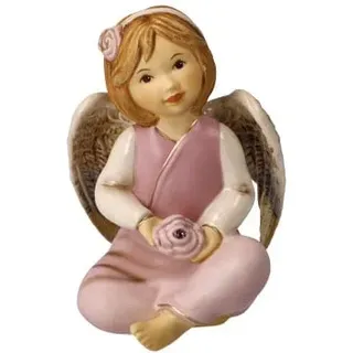 GOEBEL "Schutzengel Gloria - Engel der Liebe, Weihnachtsdeko, Höhe ca. 10 cm", Sammlerfigur, Weihnachtsfigur, Dekofigur aus Steingut, bunt