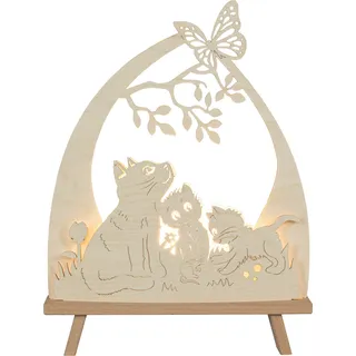 SAICO Original LED Schwibbogen »Deko-Lichterspitze, Katzenfreund« inkl. einem LED-Leuchtmittel, warmweiß, BxHxT: 30x41x6 cm