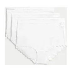 Womens M&S Collection 3pk FlexifitTM Lace Full Briefs - White, White - 10