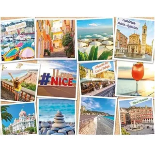 Ravensburger Puzzle 2000 Teilen. Nizza. Côte d'Azur. Erwachsene und Kinder ab 14 Jahren. Urban Collection. Frankreich. 12001613.