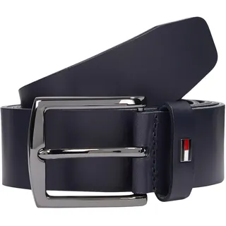 Tommy Hilfiger Herren Gürtel Denton 3,5 cm Ledergürtel, Blau (Space Blue), 105 cm
