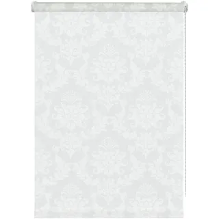 GARDINIA Ornament zum Klemmen, Tageslicht-Rollo, Blickdicht, Alle Montage-Teile inklusive, weiß 100 x 175 cm