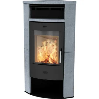 Fireplace Malta Kaminofen Speckstein Schwarz 6 kW
