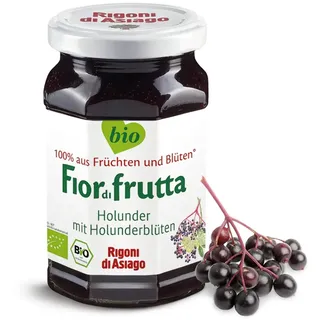 Rigoni di Asiago Fiordifrutta - Fruchtaufstrich - Holunderbeeren- Holunderblüten Bio, 1er Pack (1 x 250 g)