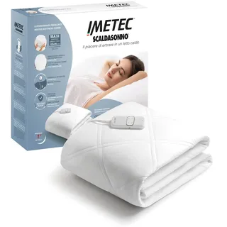Imetec Wärmeunterbett Adapto Advanced Maxi Einzelbettgröße - Programmierbar mit Alexa, Wi-Fi Konnektivität und Sprachsteuerung, 4 exklusive Programme - 9 Temperaturen, Schnelles Aufheizen, 195 x 90 cm