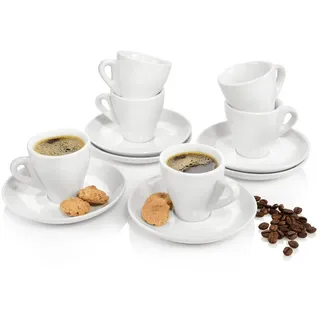 Sänger Espressotassen SET NEW Port - 12 teilig aus Porzellan , Weiß , Keramik , 12-teilig , kratzfest , Geschirr, Tassen, Espressotassen