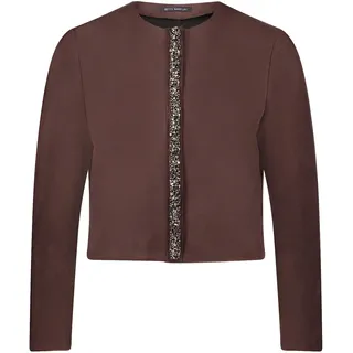 Jackenblazer BETTY BARCLAY "Blazer-Jacke mit aufgesetzten Taschen", Damen, Gr. 44, braun (light maroon), Obermaterial: 95% Polyester PES. 5% Elasthan EL., Blazer Jackenblazer