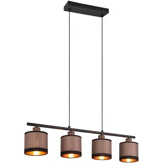 Trio Davos 4-flg. 75 cm rund schwarz matt