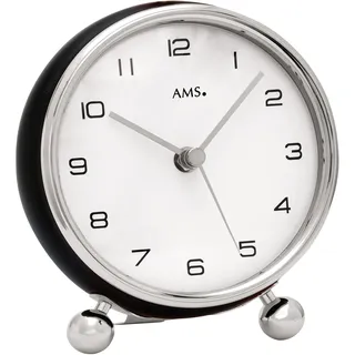 AMS - 01-5194 - Stiluhr - Tischuhr - Schwarz, Silber