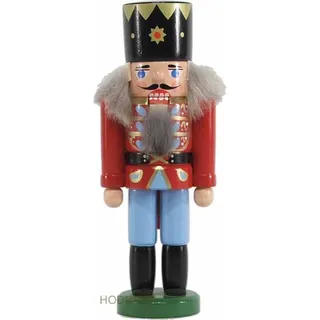 Miniatur - Nussknacker König dunkelrot 13cm NEU Nußknacker Holz Figur Erzgebirge