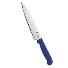 Spyderco Messer mit Feststehender Klinge Kitchen Utility Knife 6 Plain Edge, K04SBL, Schwarz