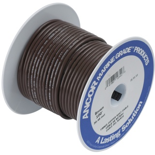 Ancor Other TINNED Copper Wire 18AWG (0,8MM2) Brown 1000FT DAN-771, Multicolor, One Size