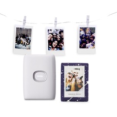 INSTAX Limited Edition Mini LINK2 Smartphone Printer Bundle, Clay White