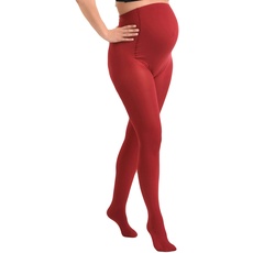 Mamsy Damen Maternity Opaque 60den Tights, Rot, L