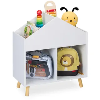 Relaxdays Kinderregal , Weiß , Holzwerkstoff, Holz , 60x64.5x30 cm , Babymöbel & Kindermöbel, Babyzimmer, Babyregale & Kinderregale