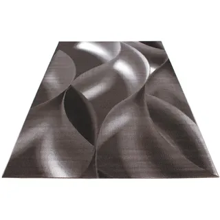 Ayyildiz Läufer , Braun, Weiß , Textil , Wellen , rechteckig , 80x300 cm , Oeko-Tex® Standard 100 , für Fußbodenheizung geeignet, schmutzabweisend, für Hausstauballergiker geeignet, lichtunempfindlich, antistatisch, pflegeleicht, strapazierfähig, leicht zusammenrollbar , Teppiche und Böden, Teppiche, Teppichläufer, Läufer