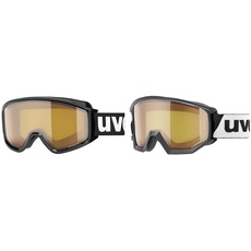 Uvex Unisex – Erwachsene, g.gl 3000 LGL Skibrille, black/lasergold lite-blue, one size & athletic LGL - Skibrille für Damen und Herren - konstrastverstärkend - black/lasergold lite-blue - one size