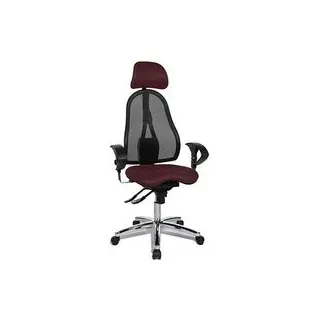 Topstar Bürostuhl Sitness 45, ST99U L57X Stoff rot, Gestell chrom