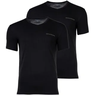 T-Shirt EMPORIO ARMANI "T-Shirt CORE LOGOBAND 2er Pack", Herren, Gr. XL, schwarz, Obermaterial: 95% Baumwolle CO. 5% Elasthan EL., Shirts T-Shirt