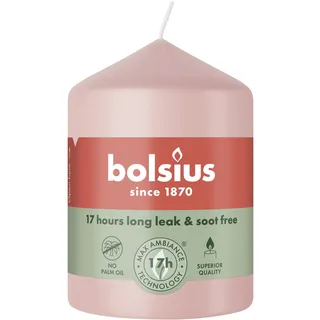 Bolsius Essentials Stumpenkerze 8 cm rosa 6 St.