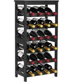 Vevor Weinregal 6-stöckig 36 kg Schwarz
