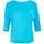 Damen Ultra Leichtes Weiches Modal-3/4-arm Mcs004 T-Shirt Sky-Blue L EU