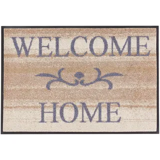 Wash+Dry Fußmatte Welcome Home beige 50x75 cm innen und außen, waschbar