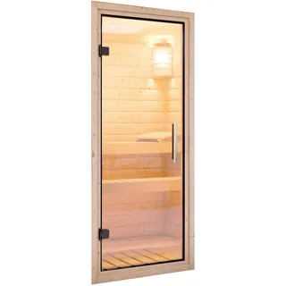 Karibu Türpaket Sauna Klarglastür 38 + 40 mm,
