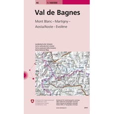 Swisstopo 1 : 100 000 Val de Bagnes