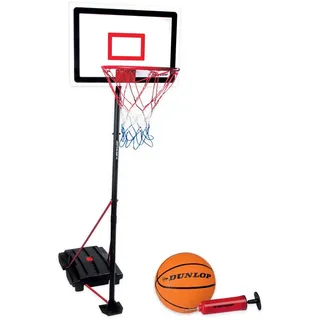 Dunlop Basketballkorb - Basketballset - Höhenverstellbar 165-205cm - Einschließlich Basketball und Pumpe - Basketballkorb Für Kinder