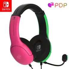 Bild LVL40 Wired Stereo Gaming Headset für Nintendo Switch pink/grün