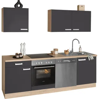 OPTIFIT Küchenzeile 240 cm grau