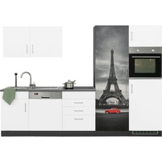 Bild von MÖBEL Küchenzeile »Paris«, ohne E-Geräte, Breite 290 cm, weiß