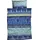 Indi ornamental Baumwolle Blau 200 x 220 cm + 80 x 80 cm + 80 x 80 cm