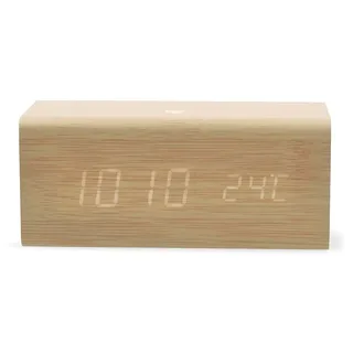 Nedis Digital-Wecker-Radio - LED - USB-C Female - FM - Snooze-Funktion - Sleep Timer - Anzahl Alarme: 2 - Holz - Beige