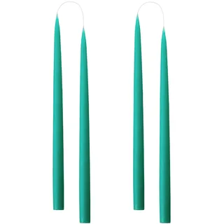 Kunstindustrien® Stabkerzen, Hergestellt in Dänemark, 42 Farben verfügbar, Tafelkerzen, Durchgefärbte Kerzen lange Brenndauer von 15 Stunden, Kerzen Set Geschenk, 4 Stück, 2,2 x 35 cm (Türkis)